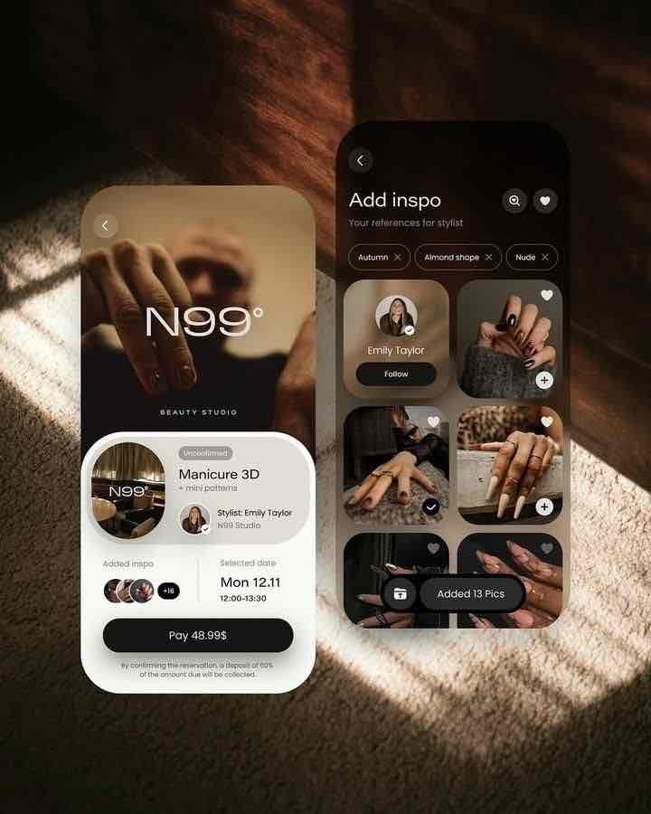 N99° Studio — Site web et réservation pour un studio de beauté, avec une expérience pensée pour le mobile.